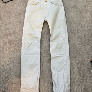 Versace White Straight Jeans Classic Style
